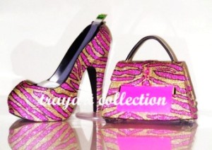 gold pink sparle stiletto platform zebra high heel shoe tape dispenser purse pop-up note dispenser -t29149